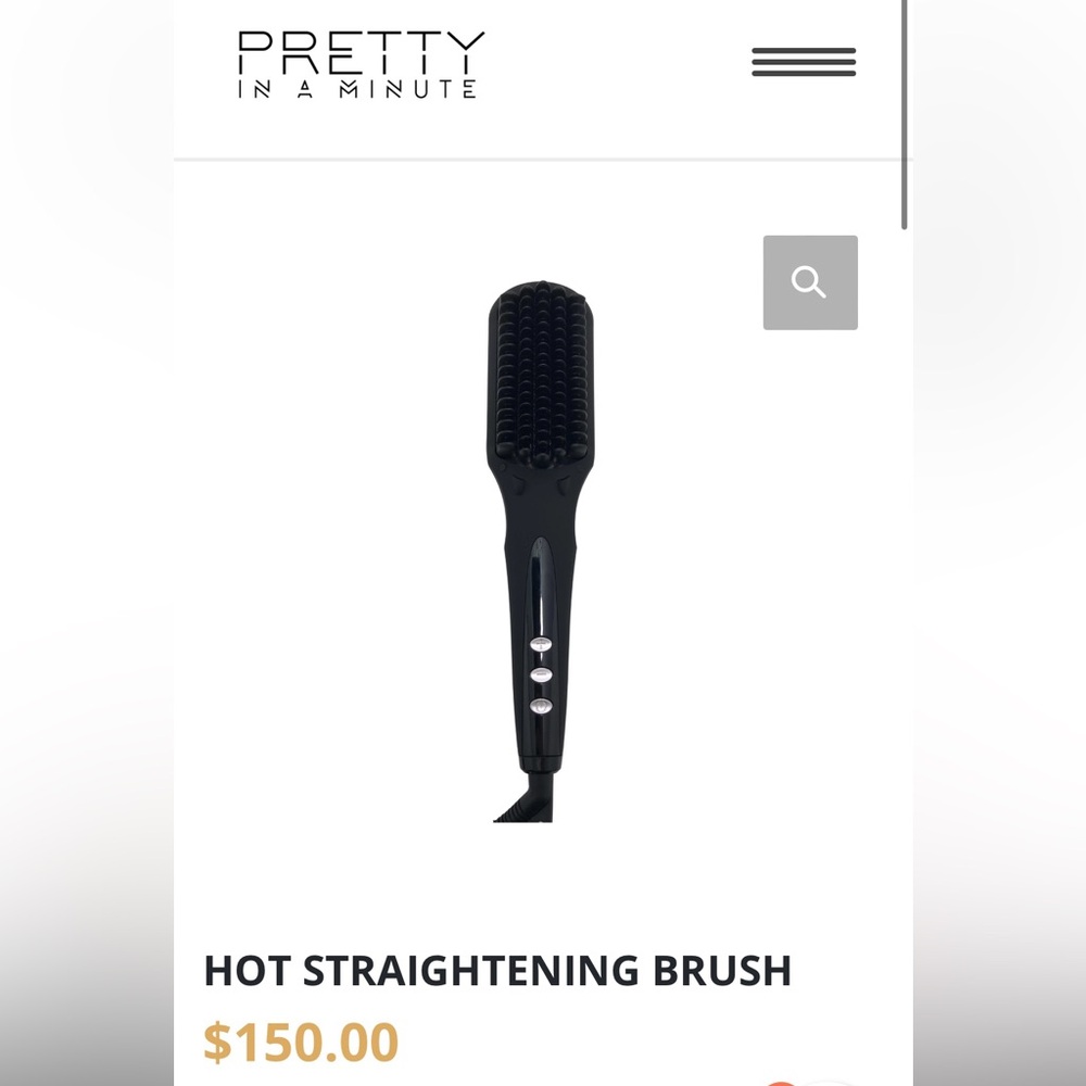 NEW Pretty in a Minute Hot Straightening Brush